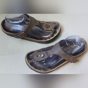Birkenstock Gizeh Browm Flip Flop Thong Sandal Women Size 41 US 10-10.5